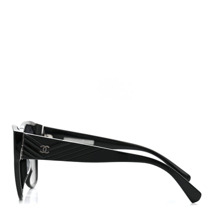 Chanel Acetate Polarized Butterfly CC Sunglasses 5412-A Black 3 of 7