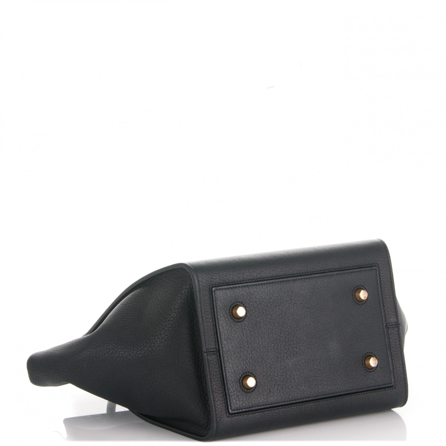 Celine Crisped Calfskin Mini Tie Knot Tote Black 4 of 9