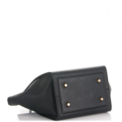 Celine Crisped Calfskin Mini Tie Knot Tote Black 4 of 9