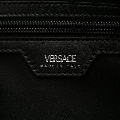 Versace Calfskin Small Repeat Zip Hobo Black 6 of 10