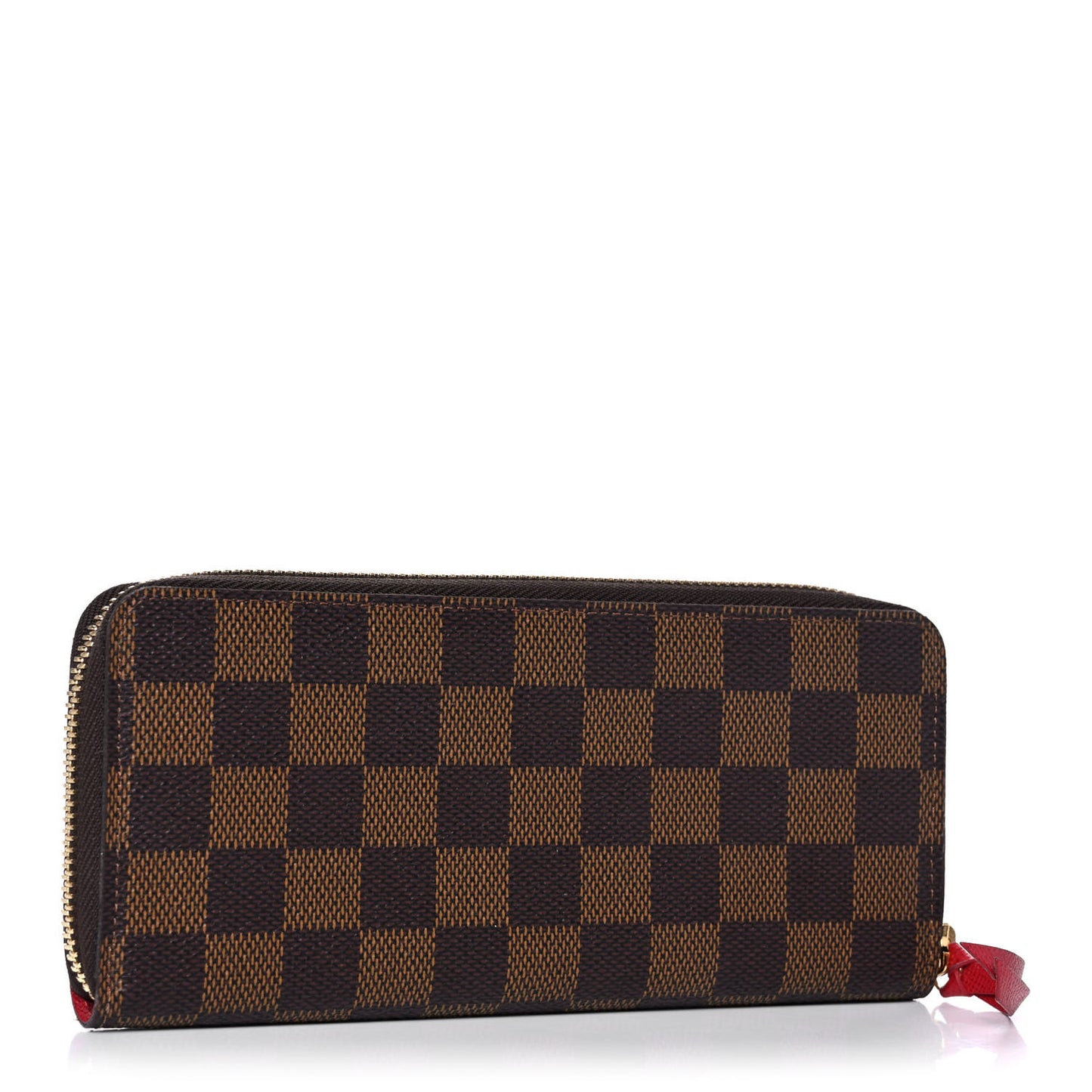 Damier Ebene Clemence Wallet Cherry