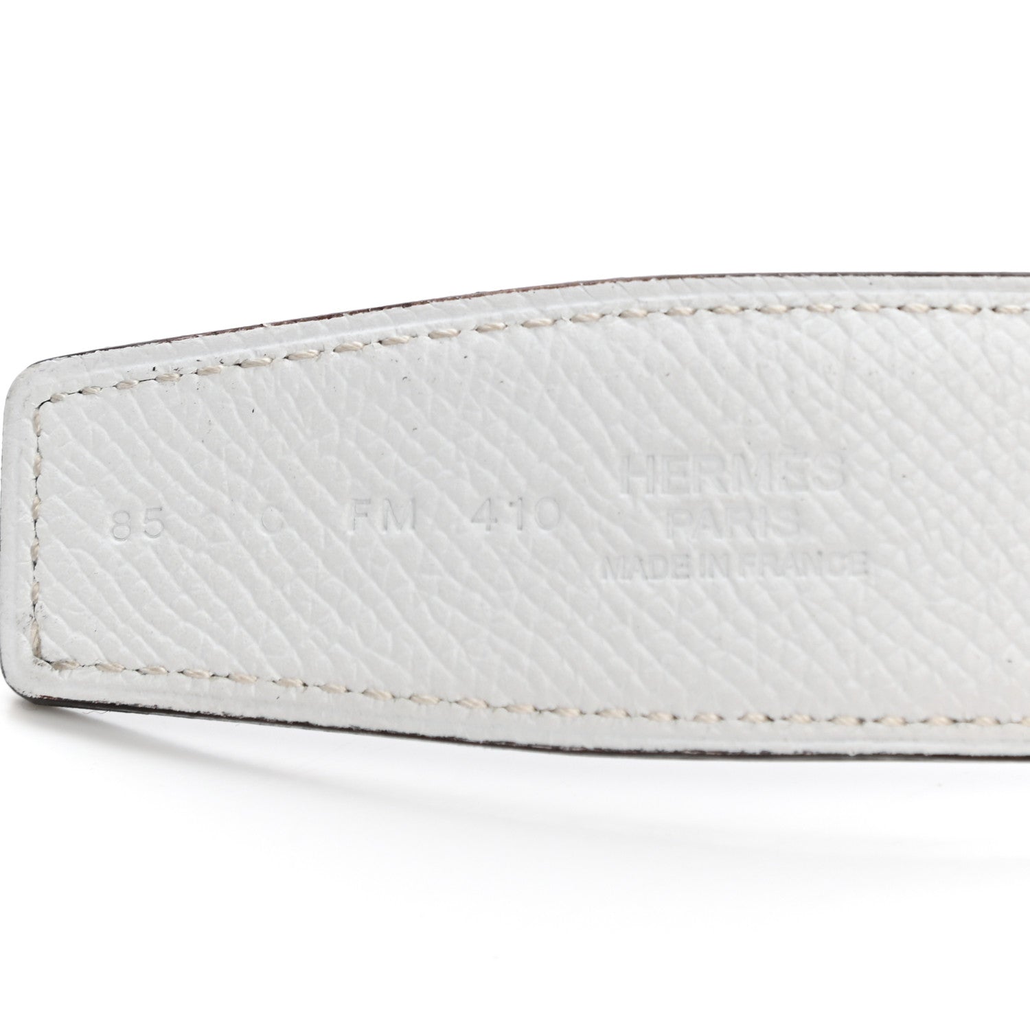 Hermes Epsom 32mm Belt Strap 85 Black White 5 of 6
