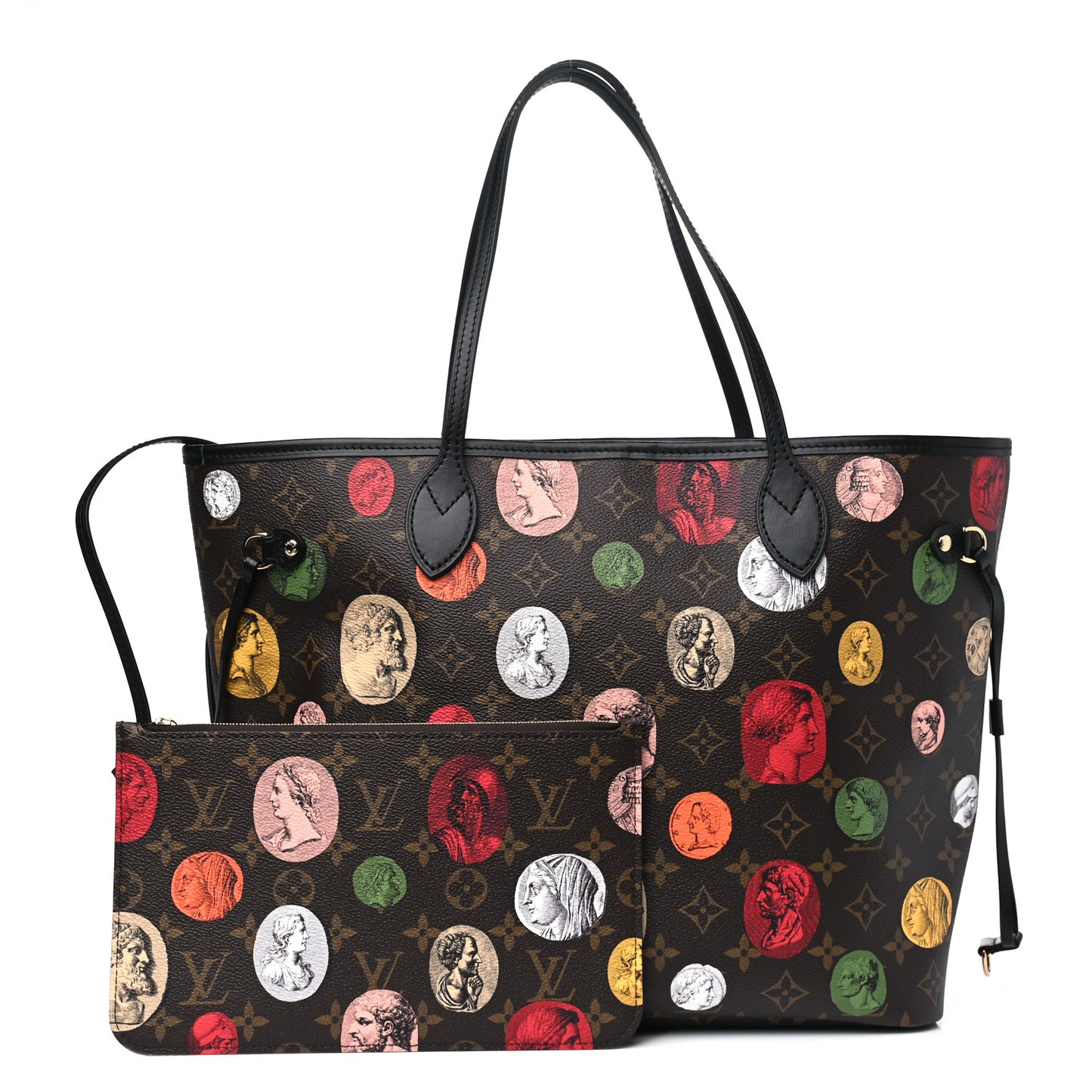 X FORNASETTI Monogram Cameo Neverfull MM