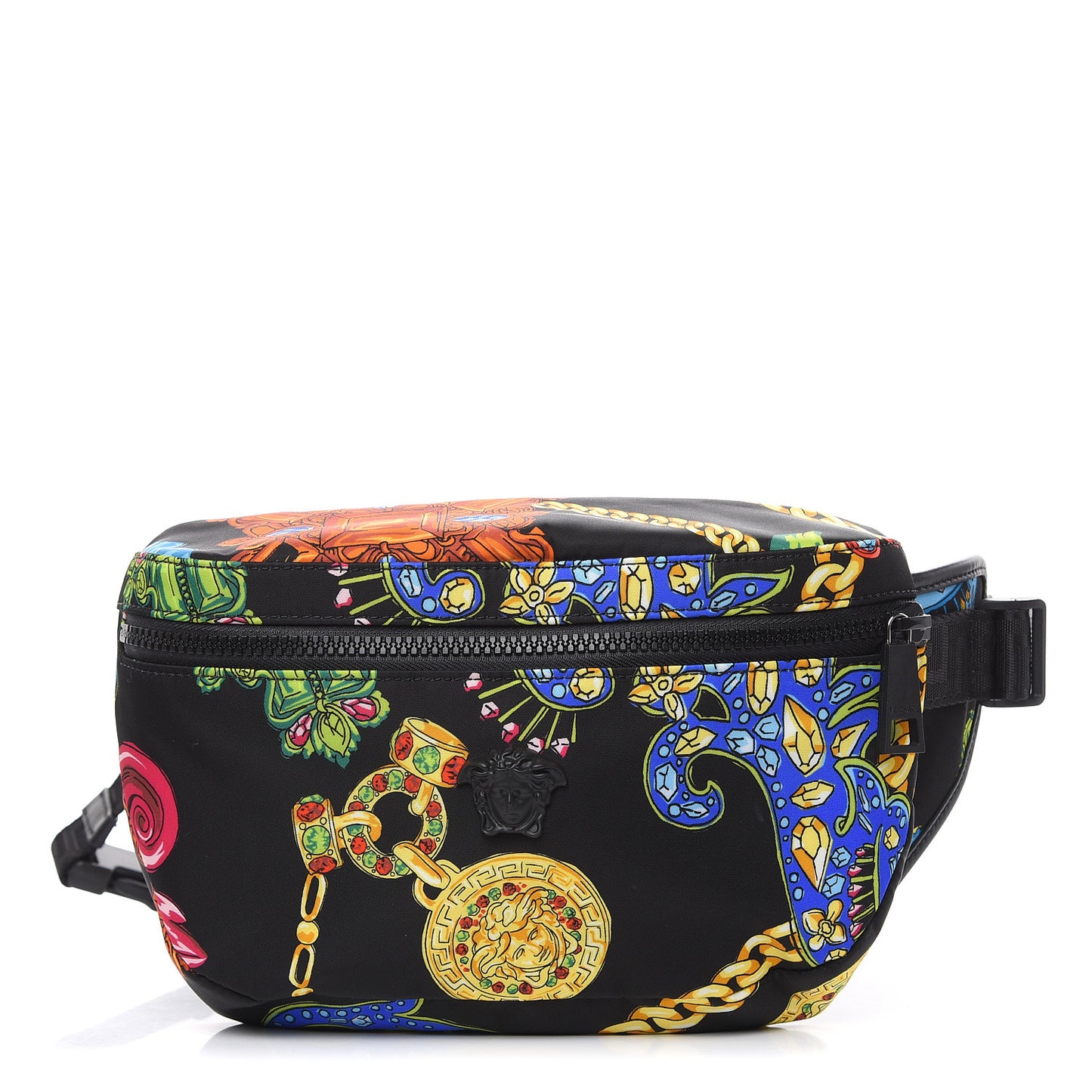 Nylon Marsupio St Catene Medusa Belt Bag Black Multicolor