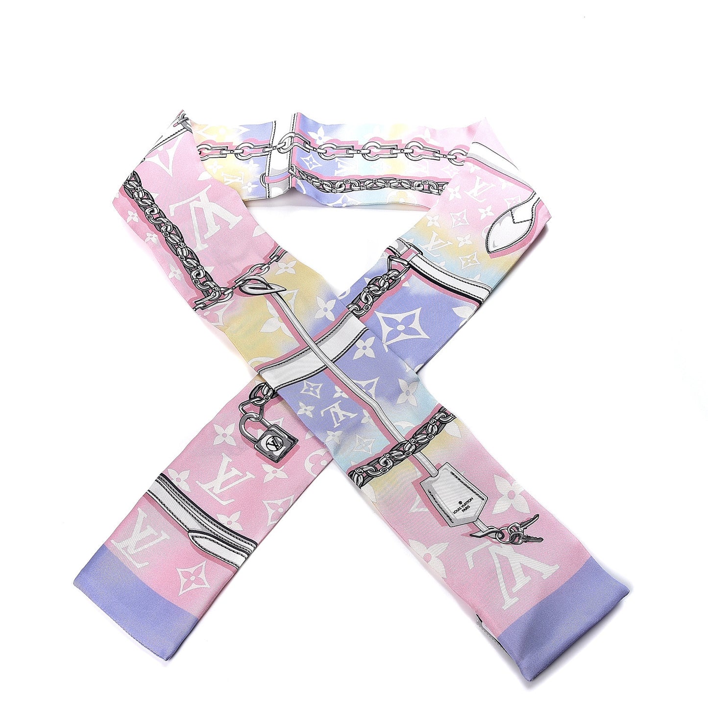 Silk Monogram Escale Confidential Bandeau Pink