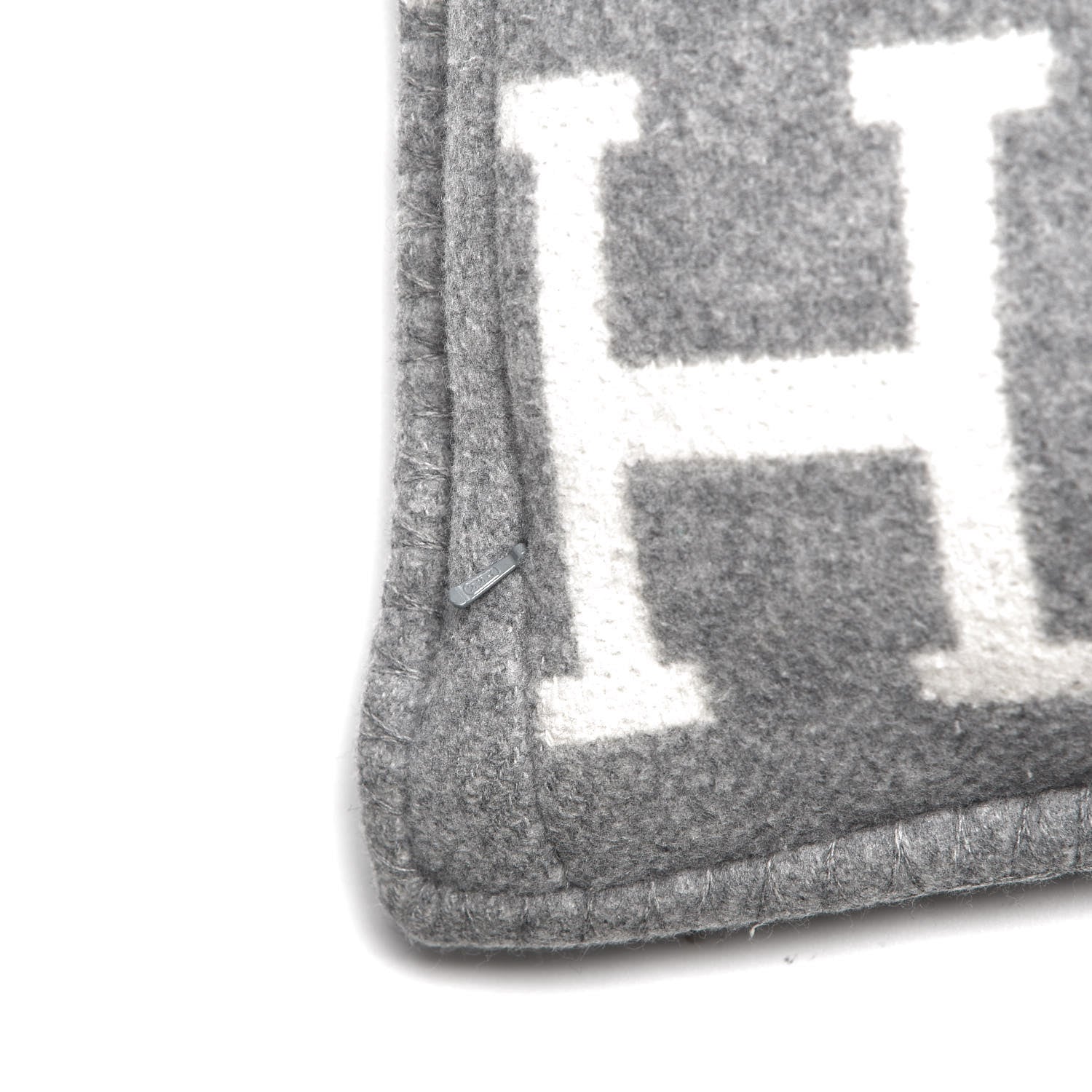 Hermes Wool Cashmere Avalon III Pillow PM Ecru Gris Clair 3 of 3