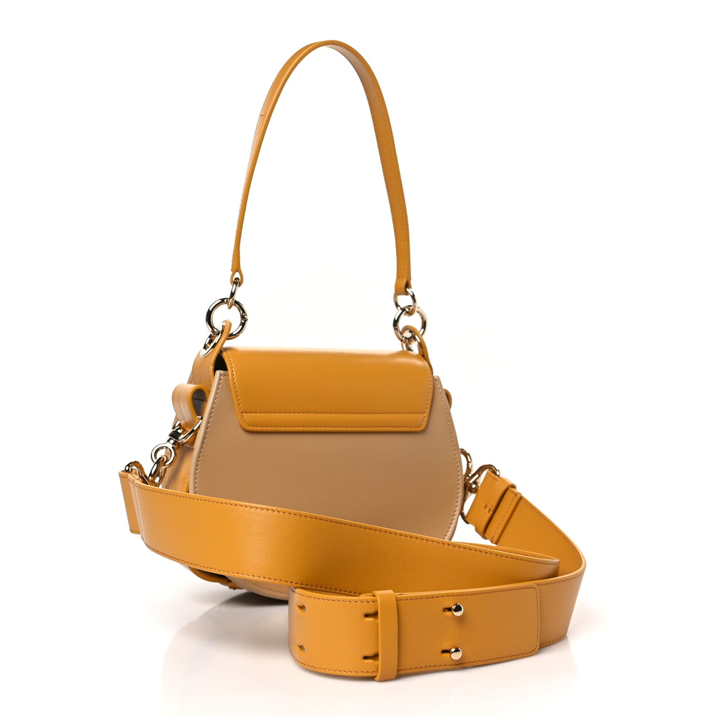 Calfskin Small Tess Bag Beige Burning Camel