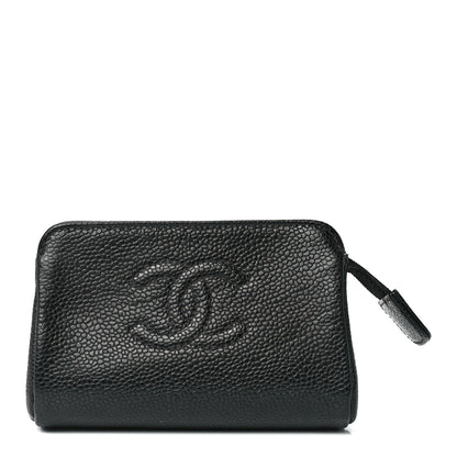 Chanel Caviar Timeless CC Cosmetic Pouch Bag Black 1 of 11