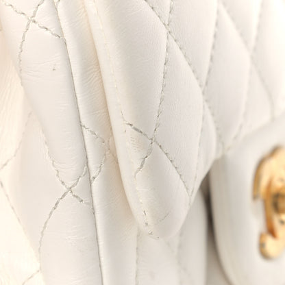 Chanel Lambskin Quilted Mini Romance Square Flap White 13 of 19