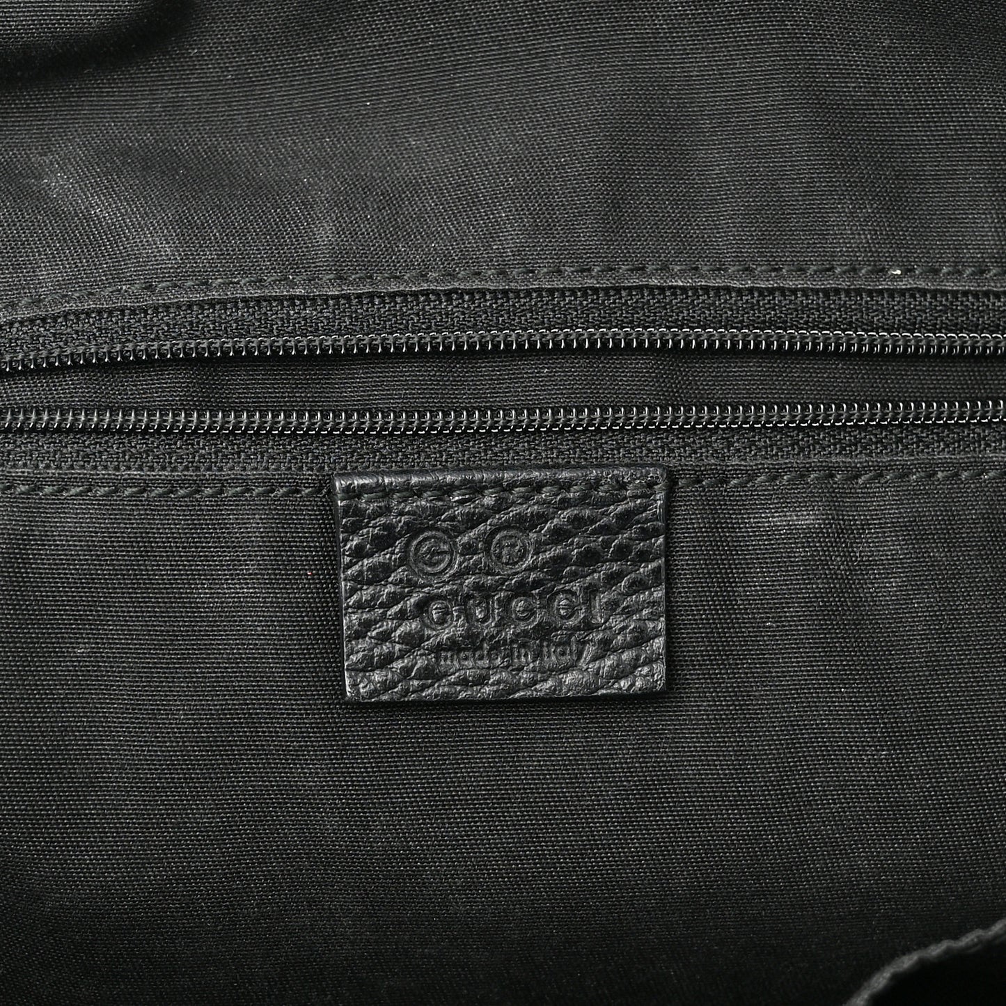 Nylon Monogram Medium GG Charm Dome Satchel Black