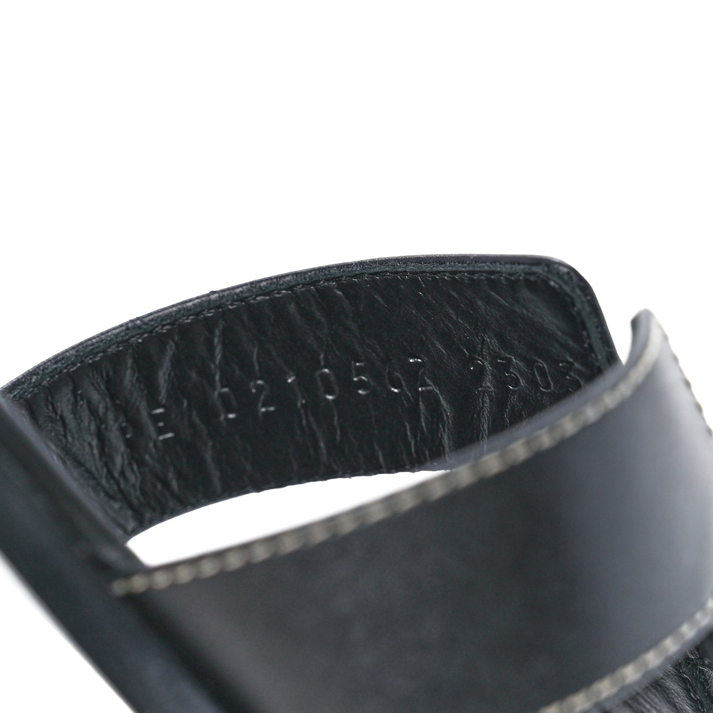 Box Calfskin Oran Sandals 37 Black