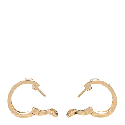 Cartier 18K Yellow Gold 5.5mm LOVE French Clip Hoop Earrings 3 of 5