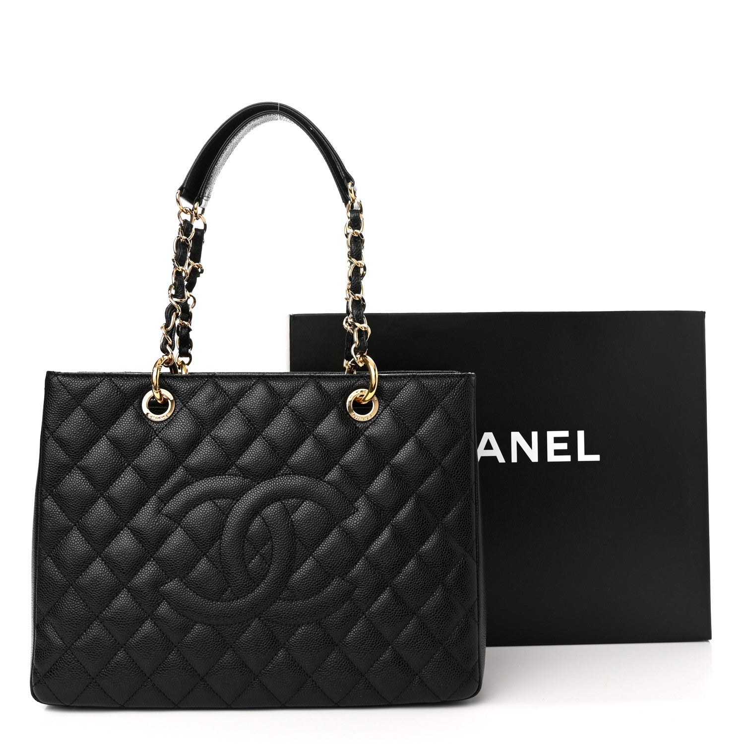 Chanel Caviar Quilted Grand Shopping Tote GST Black 10 of 10