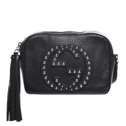 Gucci Pebbled Calfskin Studded Small Soho Disco Bag Black 1 of 9