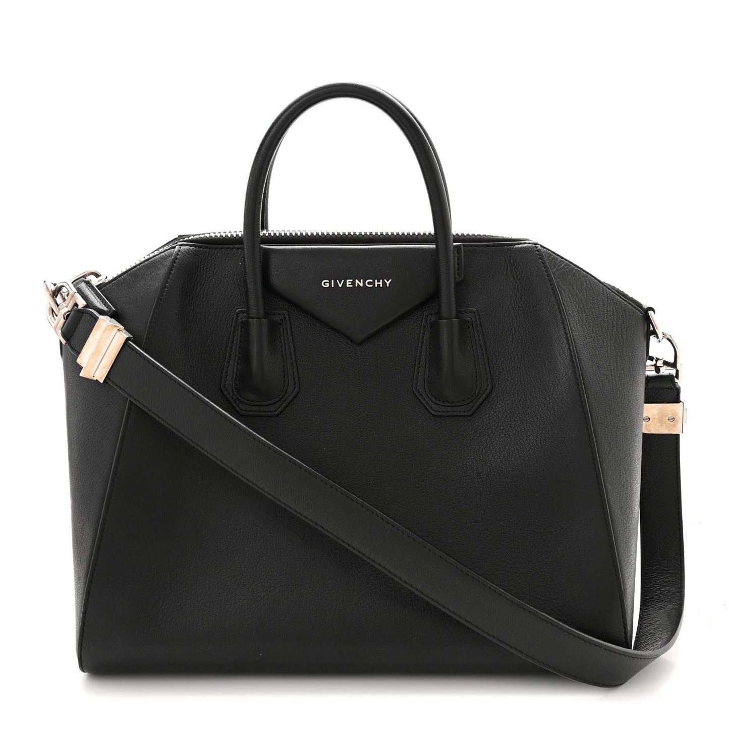 Sugar Goatskin Medium Antigona Black