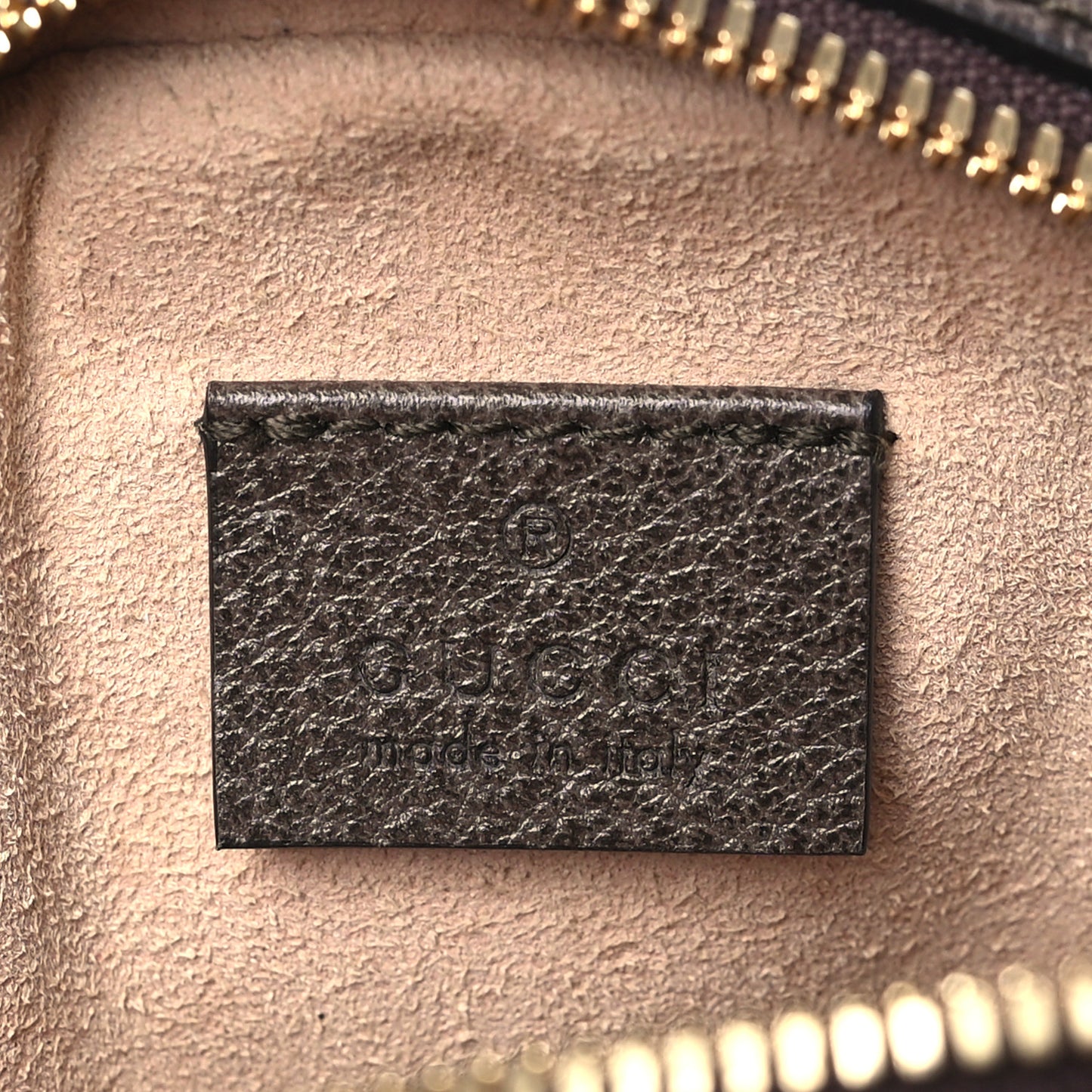 GG Supreme Monogram Web Mini Ophidia Round Shoulder Bag Brown