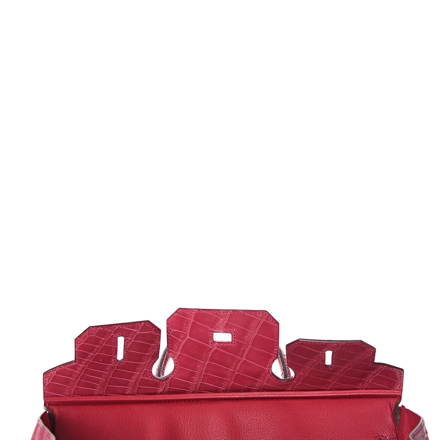 Hermes Shiny Porosus Crocodile Birkin 30 Rose Tyrien 12 of 36