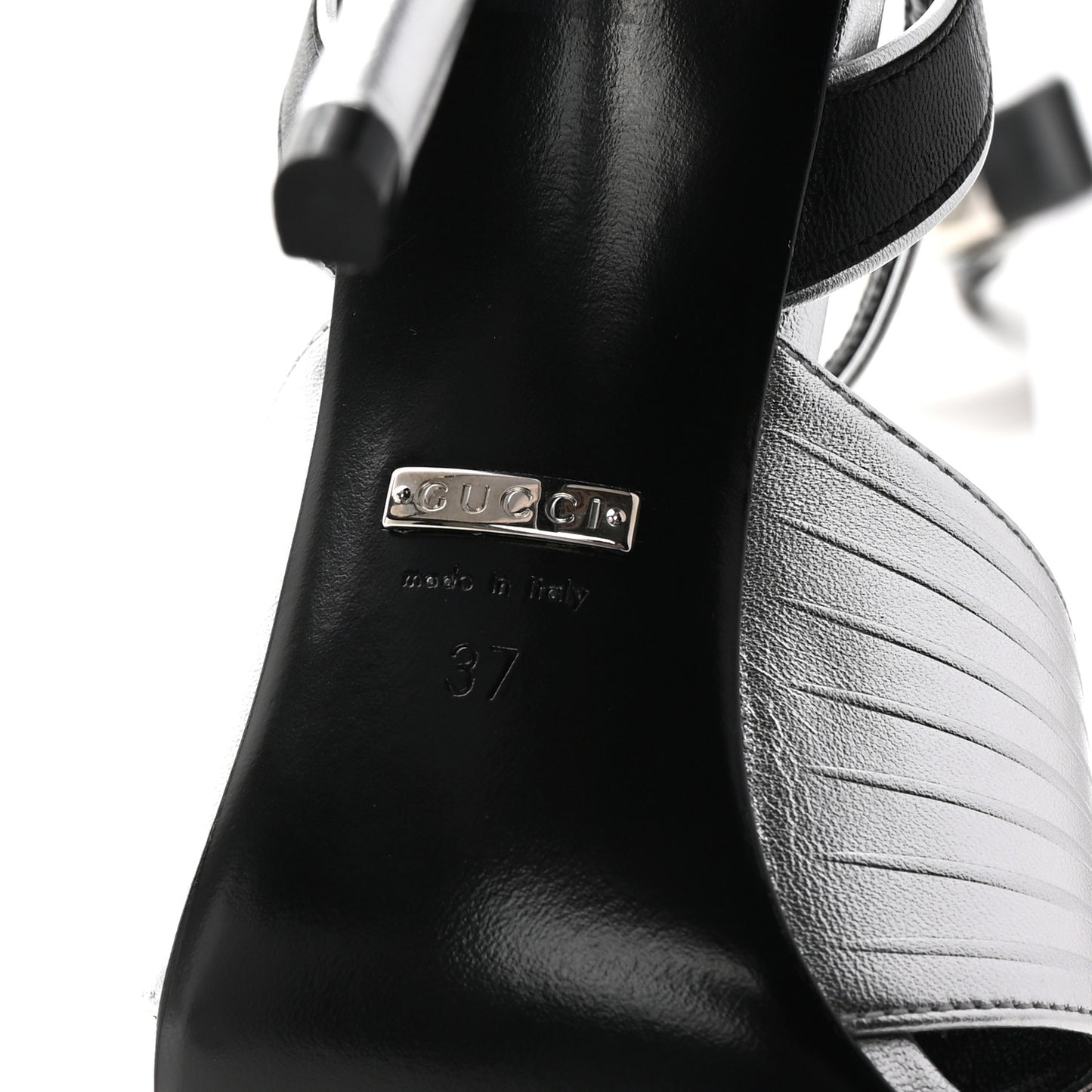 Malaga Kid Webby Crossover High Heel Sandals 37 Silver