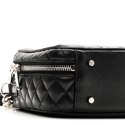Saint Laurent Lambskin Matelasse Chevron Lunchbox Bag Black 8 of 9
