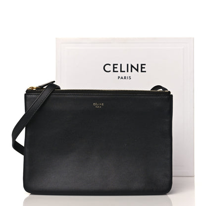 Celine Lambskin Small Trio Crossbody Bag Black 11 of 11