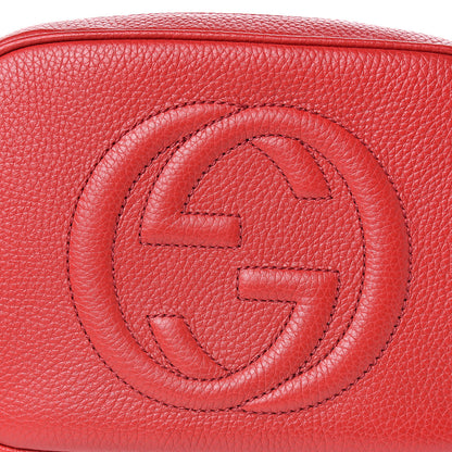 Gucci Pebbled Calfskin Small Soho Disco Bag Tabasco Red 8 of 10