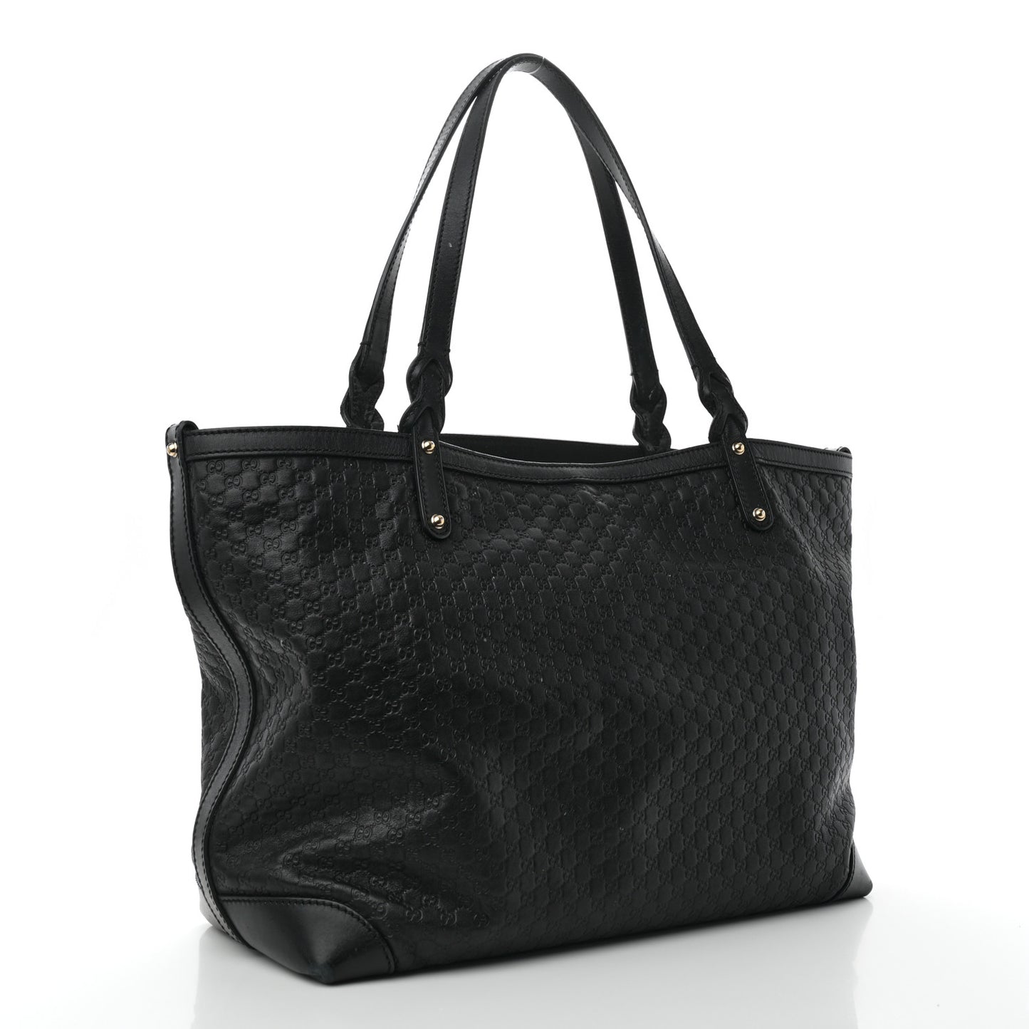 Microguccissima Medium Craft Tote Black