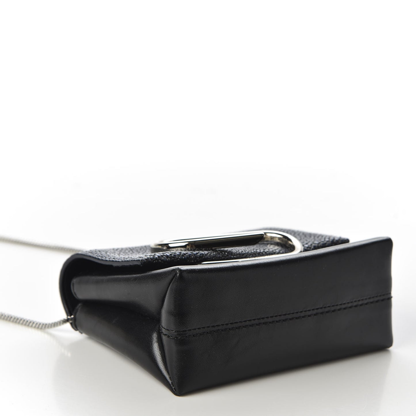 3.1 Calfskin Stingray Embossed Micro Alix Crossbody Bag Black