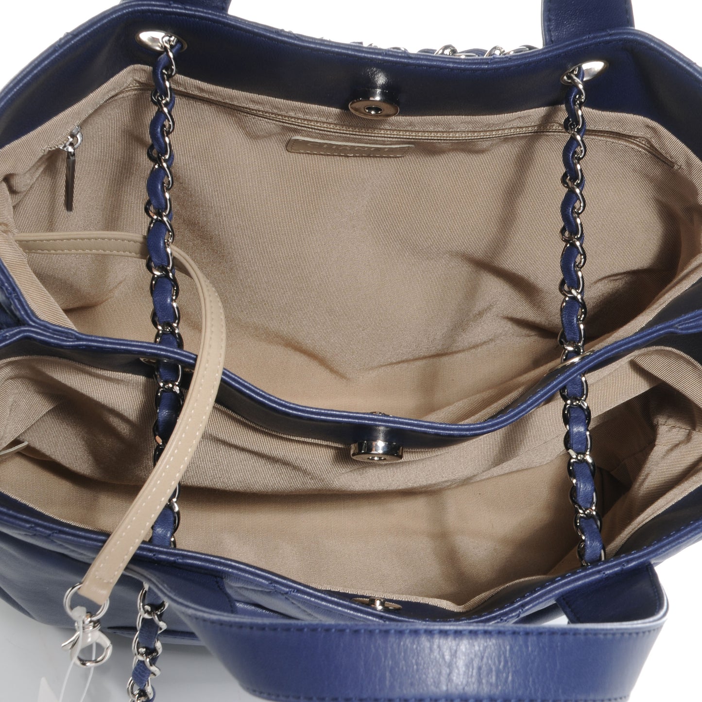 Calfskin Trianon Large Tote Blue