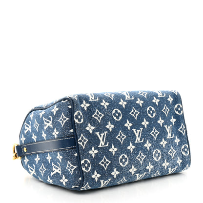 Louis Vuitton LOUIS VUITTON Monogram Jacquard Denim Speedy Bandouliere 25 Bleu 4 of 9