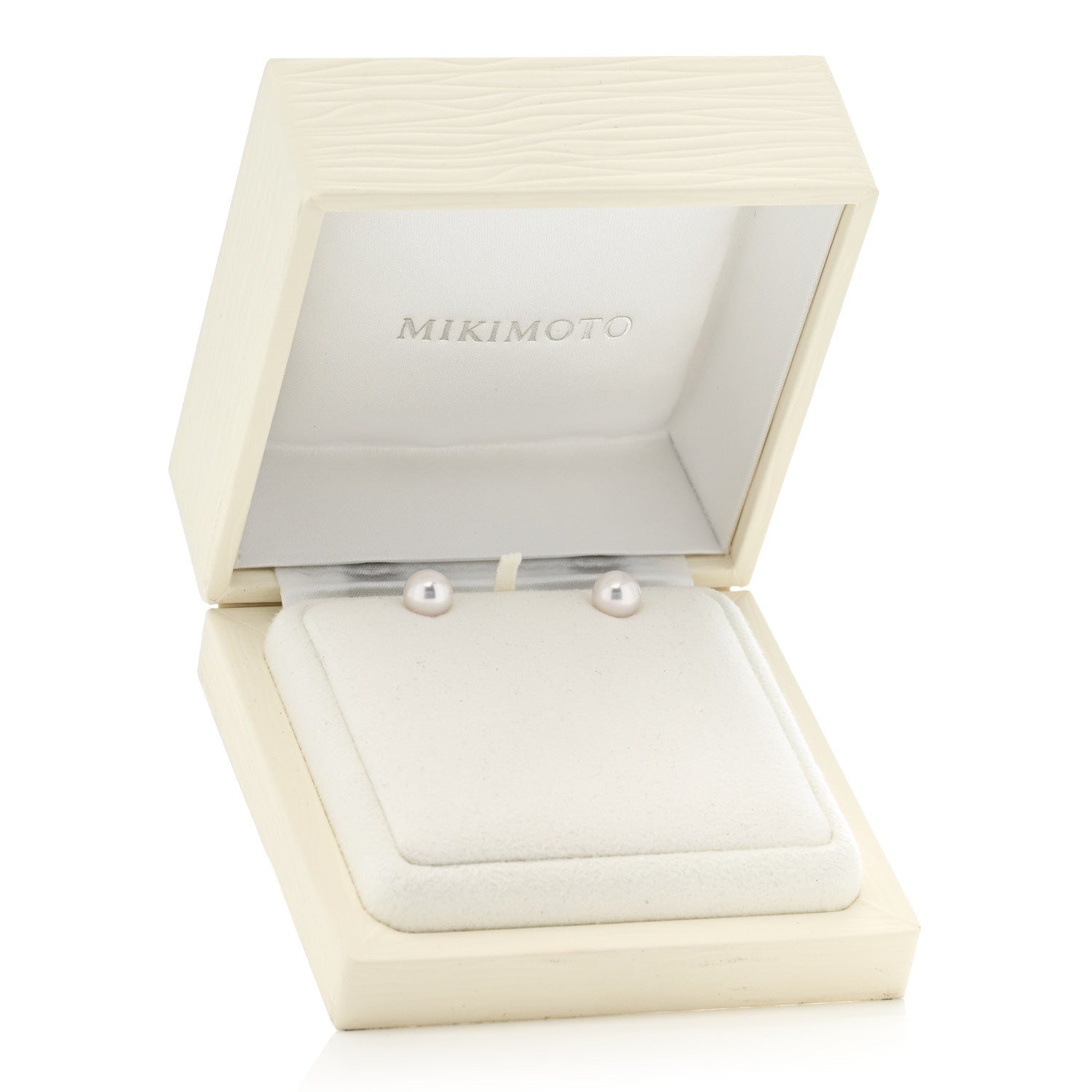 Mikimoto 18K White Gold Akoya Cultured Pearl 7-7.5mm Earrings 5 of 5