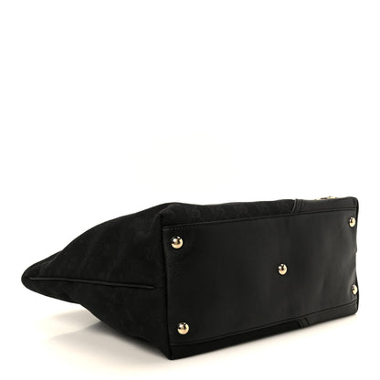Gucci Monogram Medium New Britt Tote Black 4 of 11