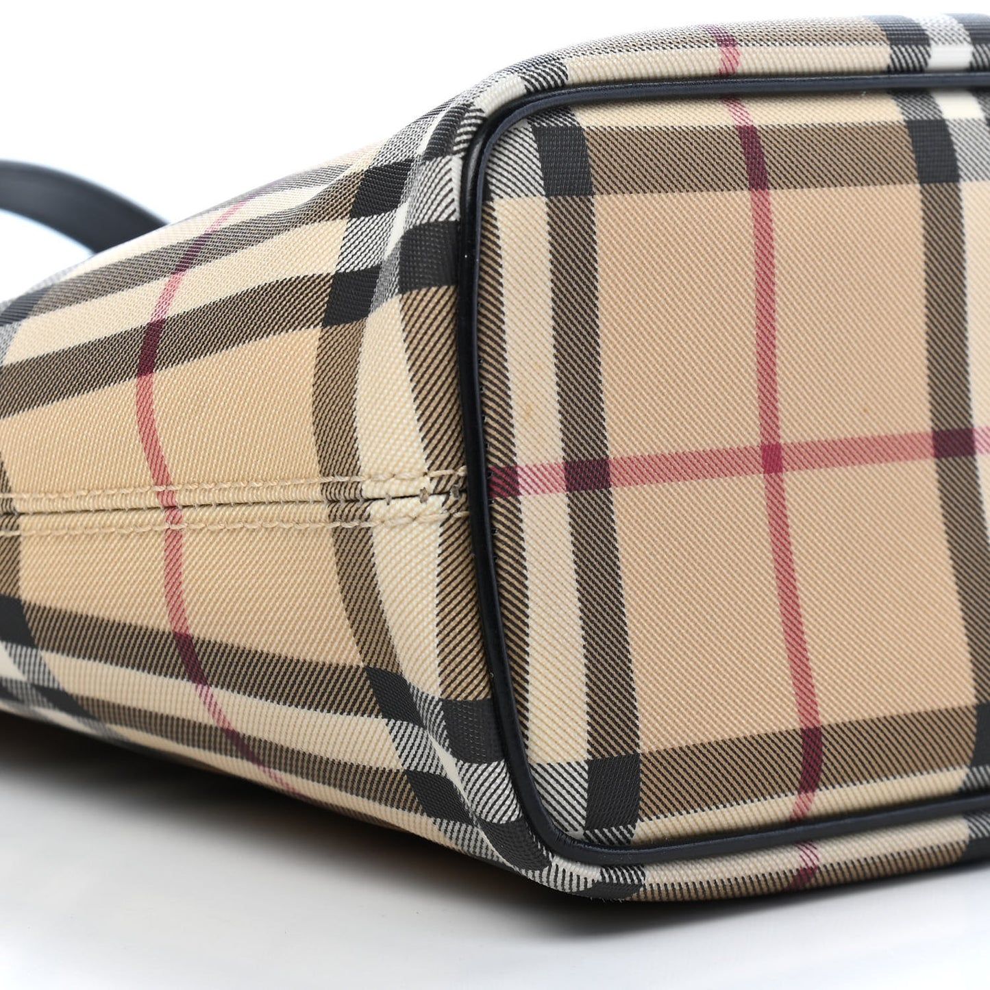 House Check Small Tote Black