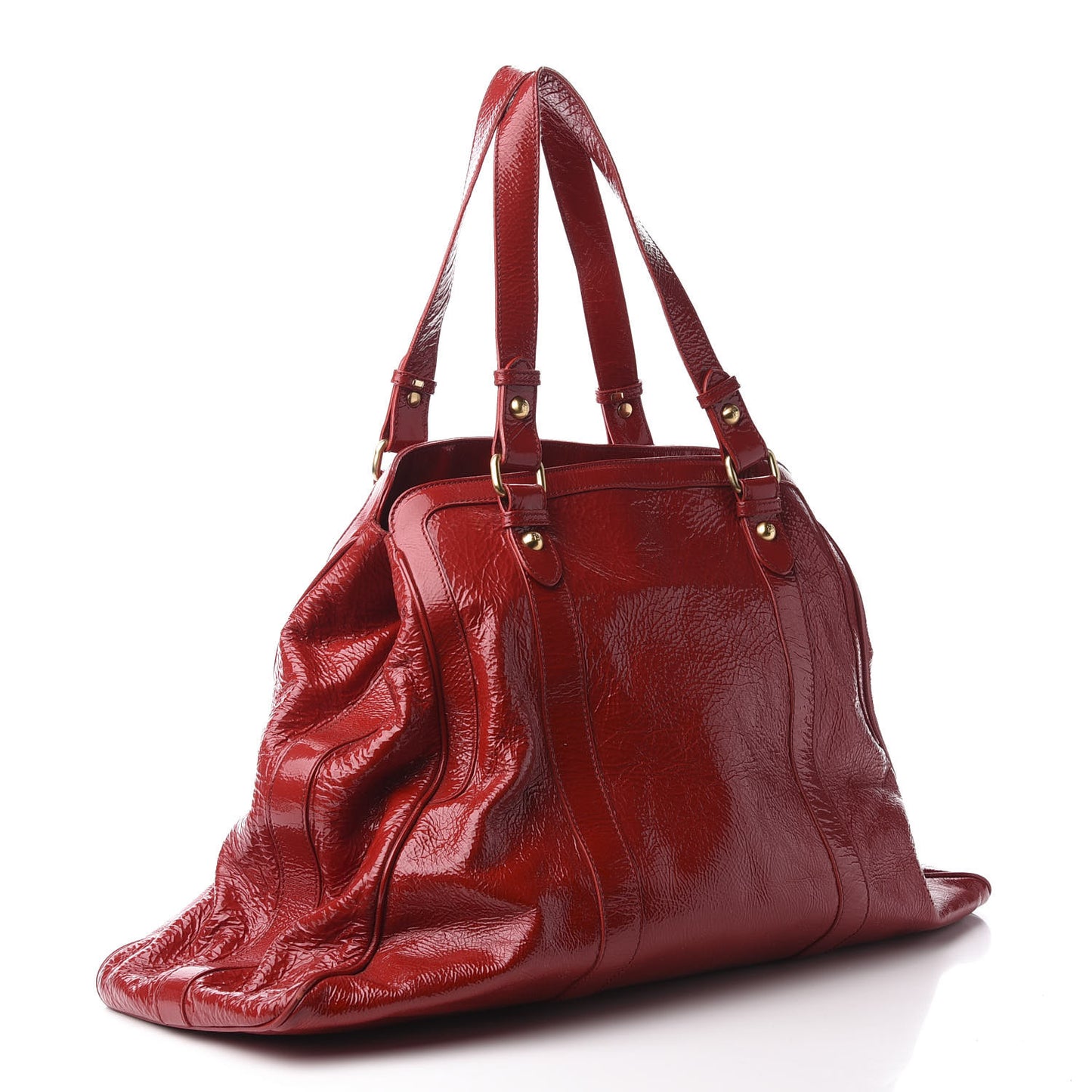 Vitello Naplak Oversized Bag De Jour Rosso