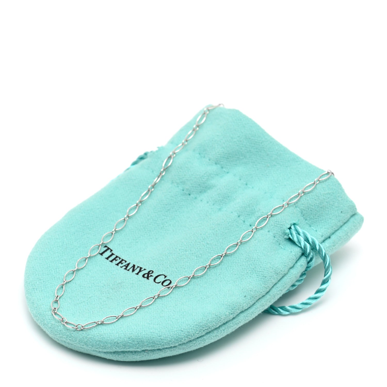 Tiffany Sterling Silver Oval Link Chain Necklace 31" 6 of 6