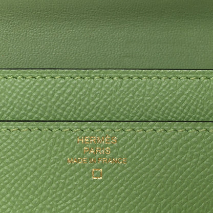 Hermes Epsom Alligator Lizard Constance Wallet To Go Vert Criquet Cactus Beige Sable Ombre 6 of 11