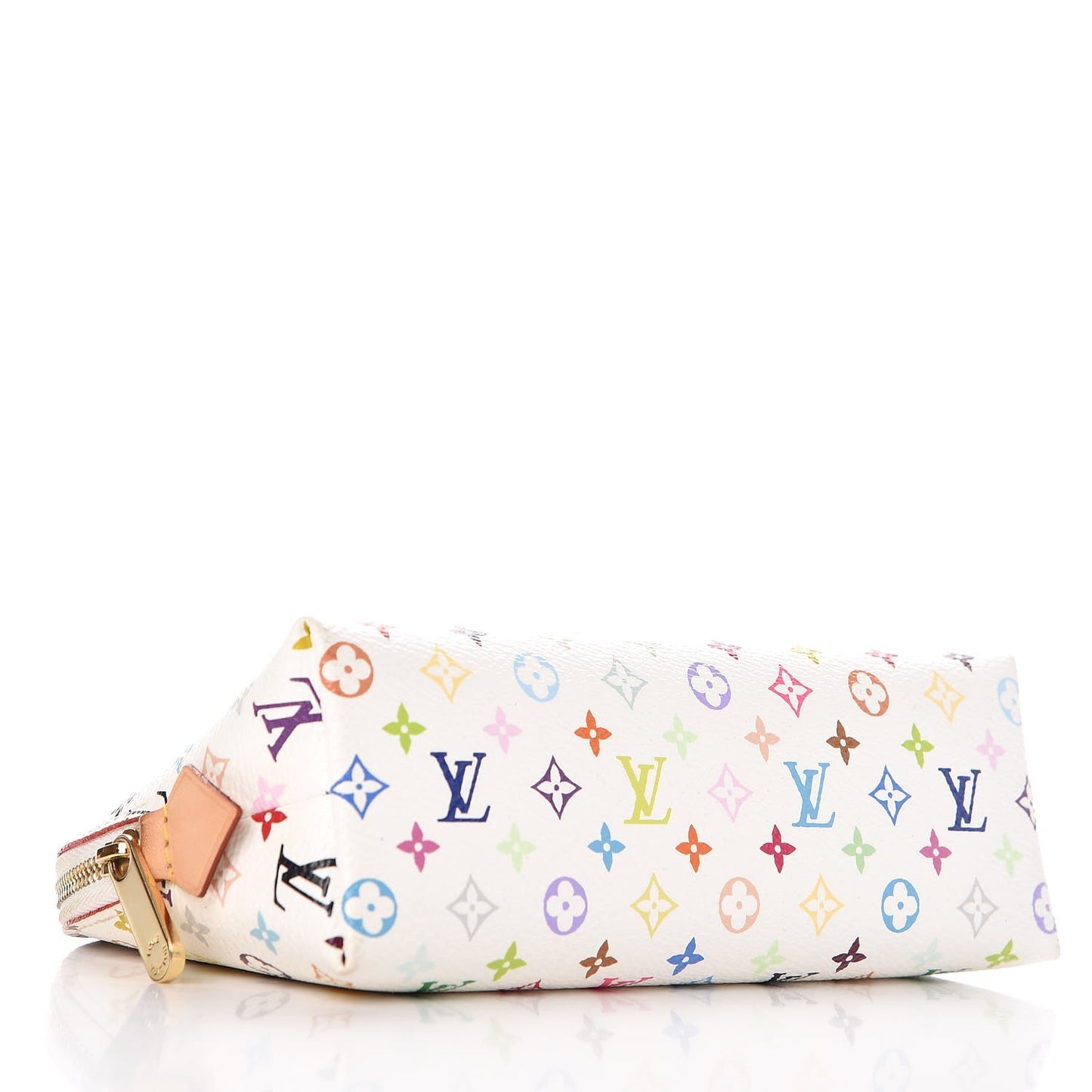 Monogram Multicolor Cosmetic Pouch White Litchi