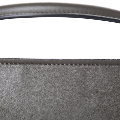 Celine Smooth Calfskin Crocodile Embossed Nubuck Mini Tie Tote Grey 16 of 16