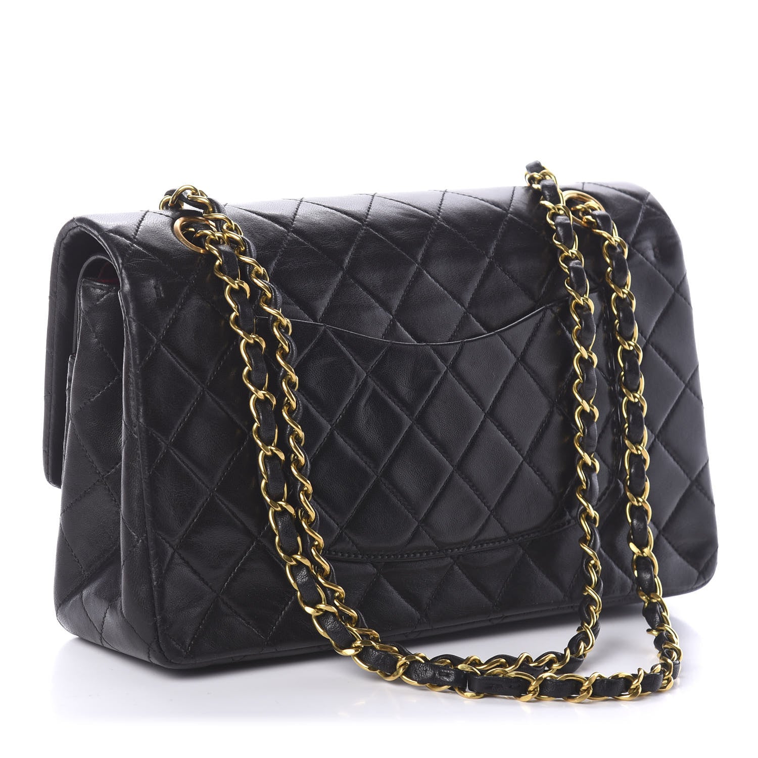 Chanel Lambskin Quilted Medium Double Flap Black 2 of 8