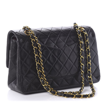 Chanel Lambskin Quilted Medium Double Flap Black 2 of 8