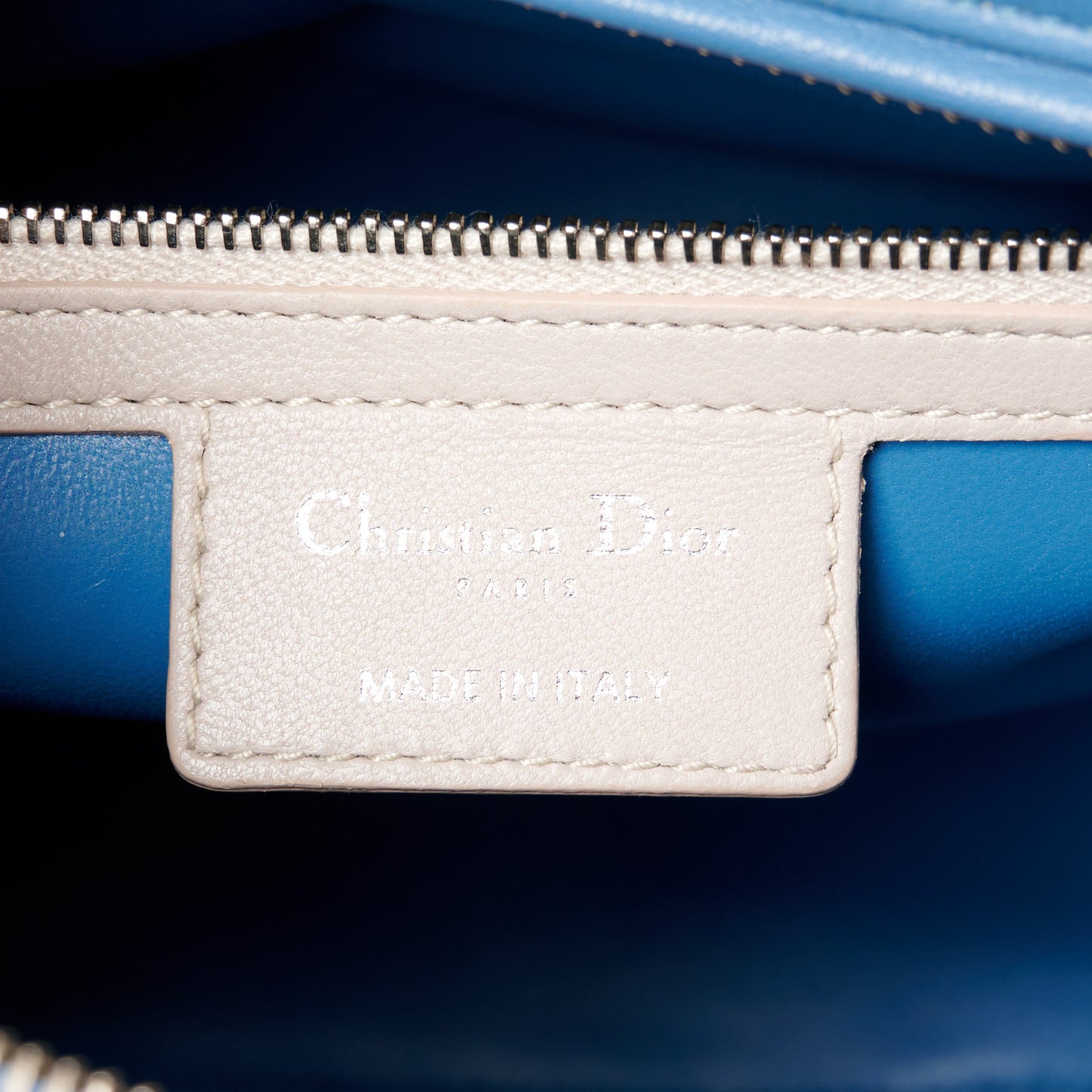 Lambskin Cannage Large Tri-Color Lady Dior Purple Blue Grey