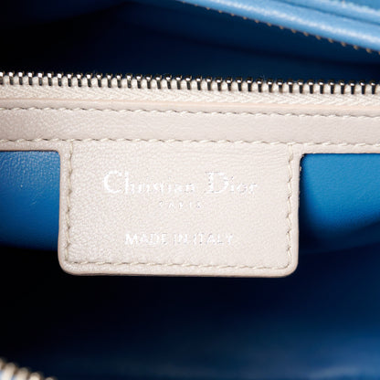 Christian Dior Lambskin Cannage Large Tri-Color Lady Dior Purple Blue Grey 6 of 10