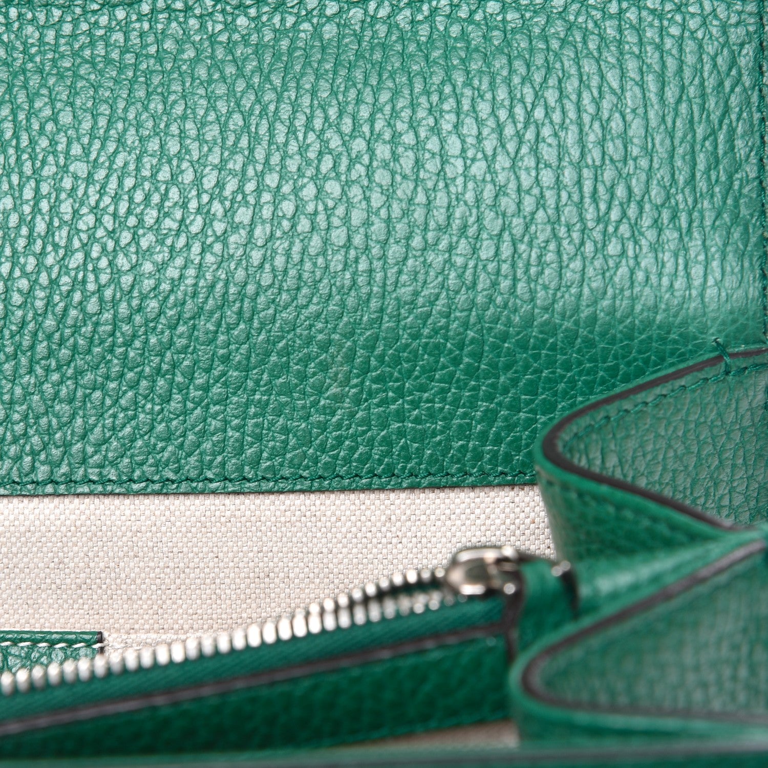 Gucci Dollar Calfskin Crystal Web Medium Dionysus Bamboo Top Handle Bag Emerald 9 of 9