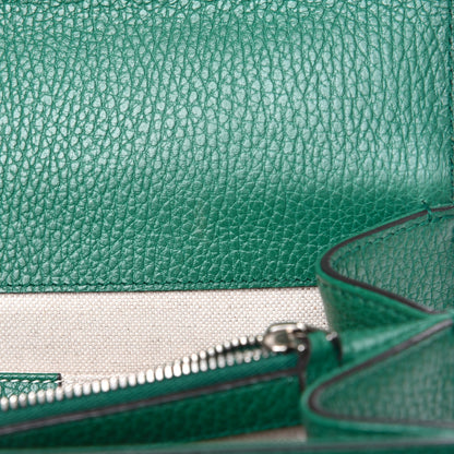 Gucci Dollar Calfskin Crystal Web Medium Dionysus Bamboo Top Handle Bag Emerald 9 of 9