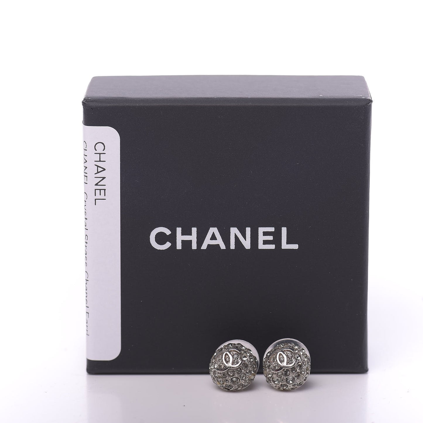 Crystal CC Earrings Silver