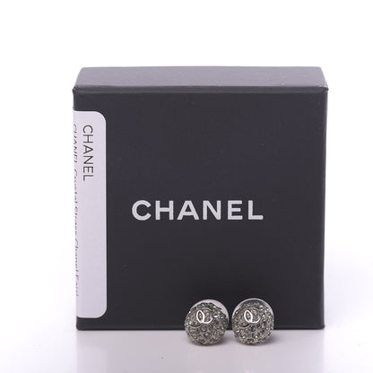 Chanel Crystal CC Earrings Silver 5 of 5