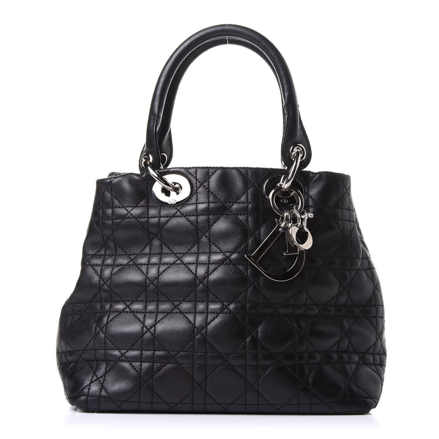 Lambskin Cannage Small Soft Lady Dior Tote Black