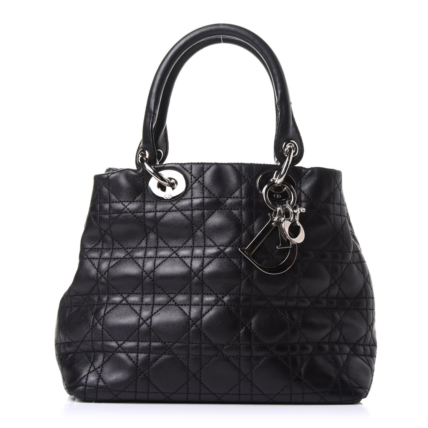 Christian Dior Lambskin Cannage Small Soft Lady Dior Tote Black 1 of 11
