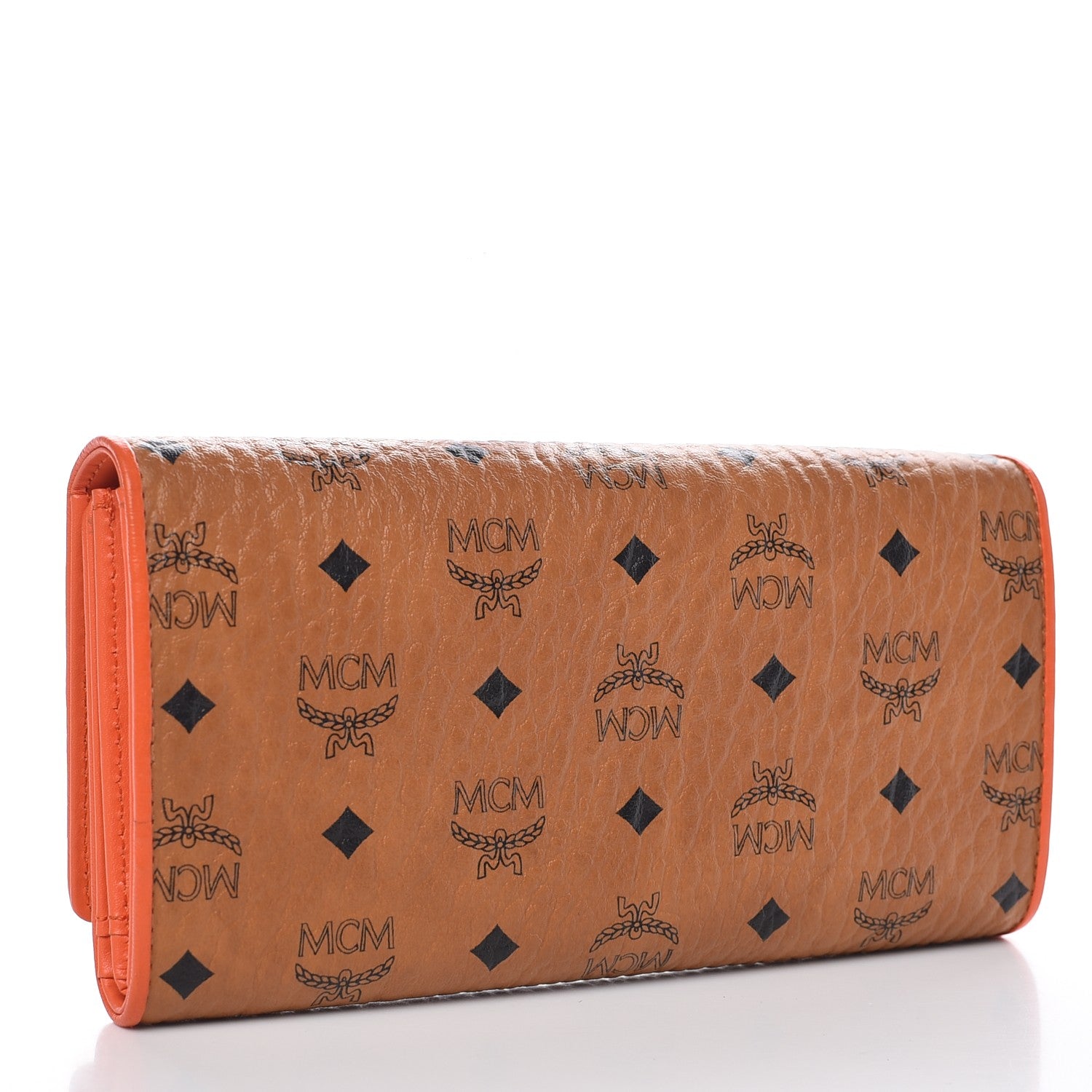 MCM Visetos Mina Long Trifold Wallet Cognac 3 of 8