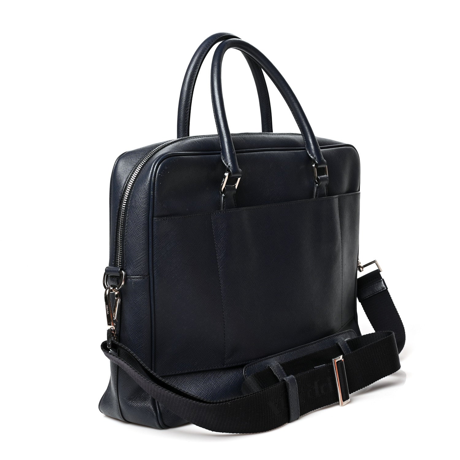 Prada Saffiano Travel Briefcase Baltico 3 of 15