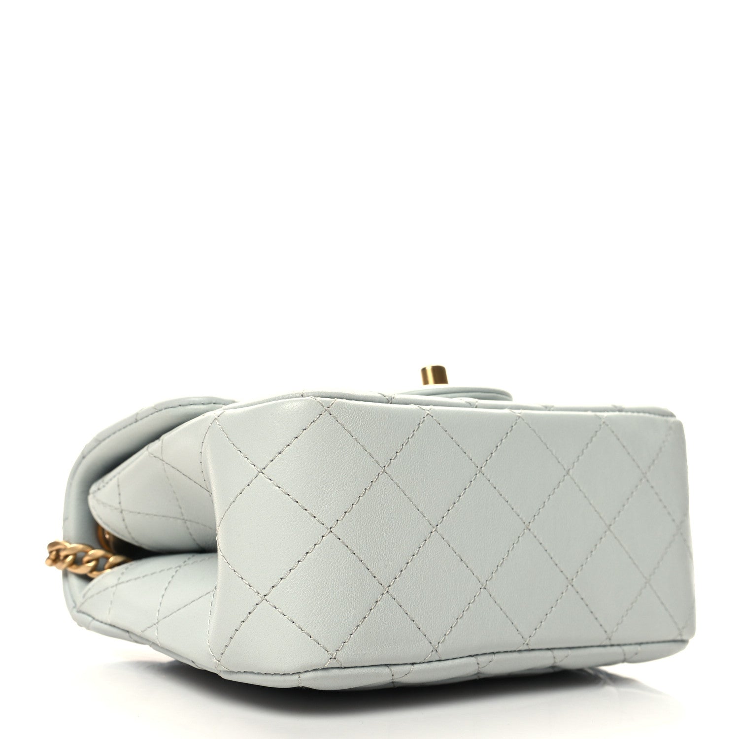 Chanel Lambskin Quilted Mini Sweet Camellia Flap Light Blue 4 of 10
